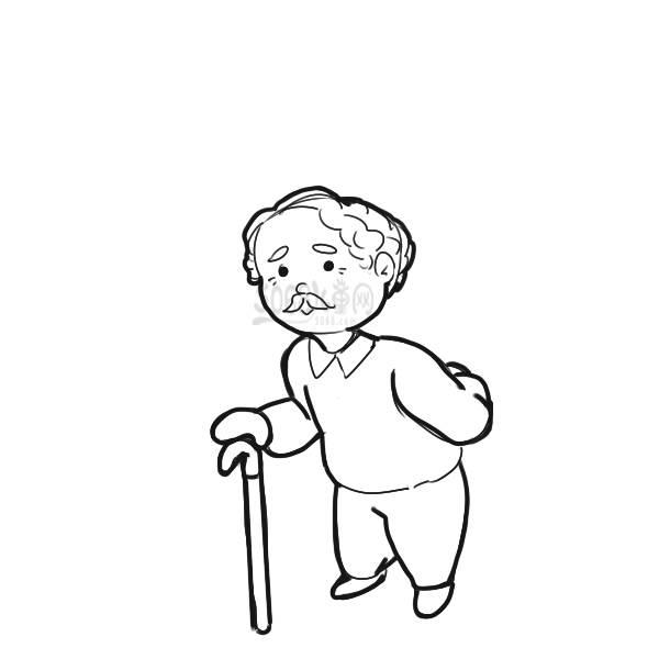 老爷爷简笔画 老爷爷简笔画头像
