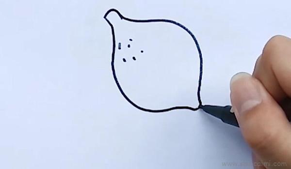 柠檬儿童画怎么画 柠檬简笔画步骤