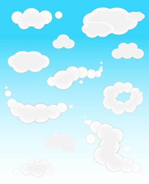 简笔画云朵 简笔画云朵图片大全