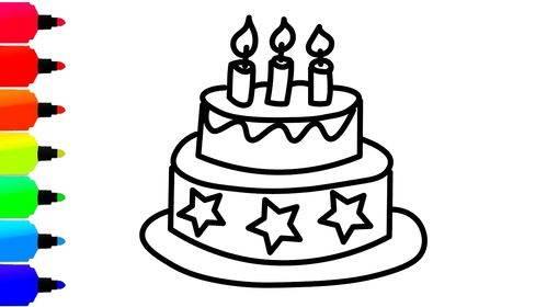 蛋糕图片简笔画 蛋糕图片简笔画涂色