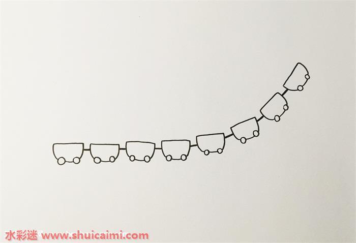 过山车怎么画 过山车简笔画简单又漂亮彩色