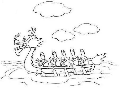 龙舟的简笔画图片大全 龙舟的简笔画图片大全三年级