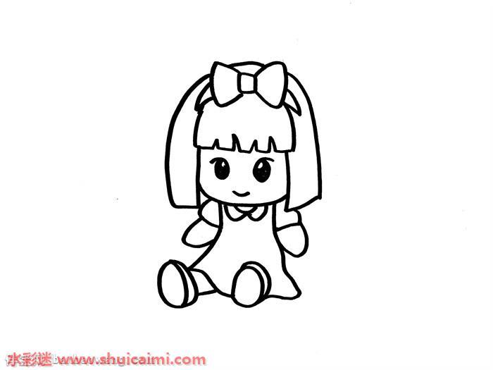 洋娃娃怎么画 洋娃娃简笔画简单易画彩色