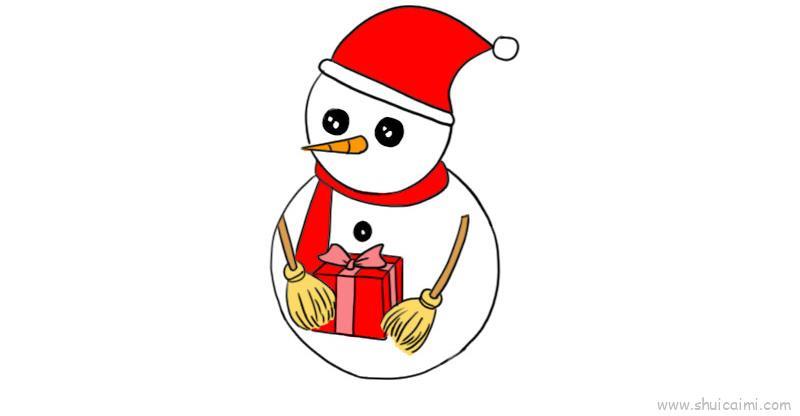 雪人儿童画怎么画 雪人简笔画步骤