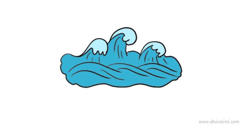 海浪儿童画怎么画 海浪简笔画简单又好看