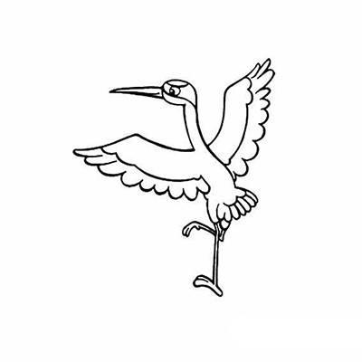 鹤简笔画图片大全 鹤简笔画图片大全可爱