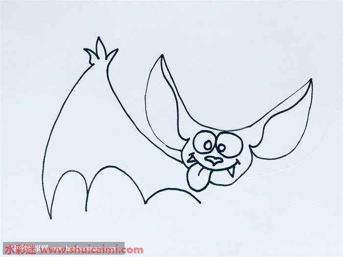 蝙蝠怎么画 蝙蝠简笔画图片大全带颜色