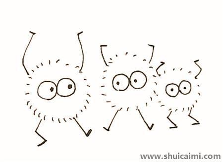 千与千寻小煤球儿童简笔画