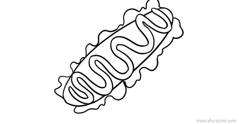 热狗儿童画怎么画 热狗简笔画图片大全