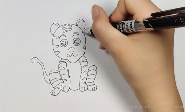 小老虎简笔画怎么画 小老虎简笔画好看