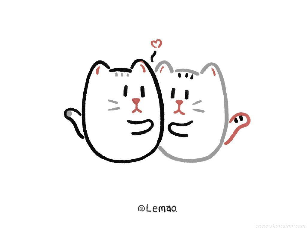 小猫怎么画 小猫简笔画图片带颜色