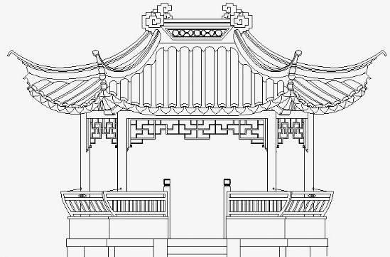 亭子简笔画 公园小亭子简笔画