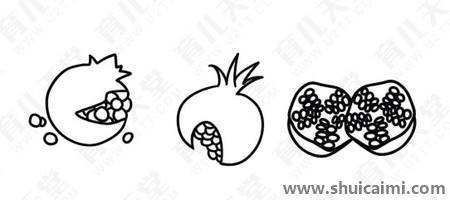 石榴儿童简笔画