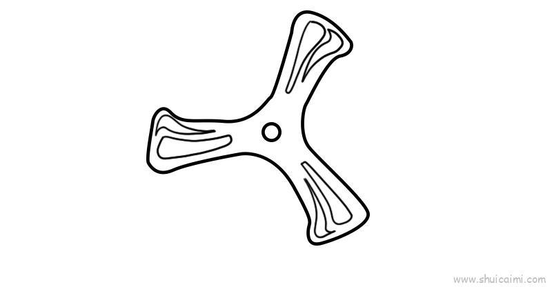 回旋镖儿童画怎么画 回旋镖简笔画顺序