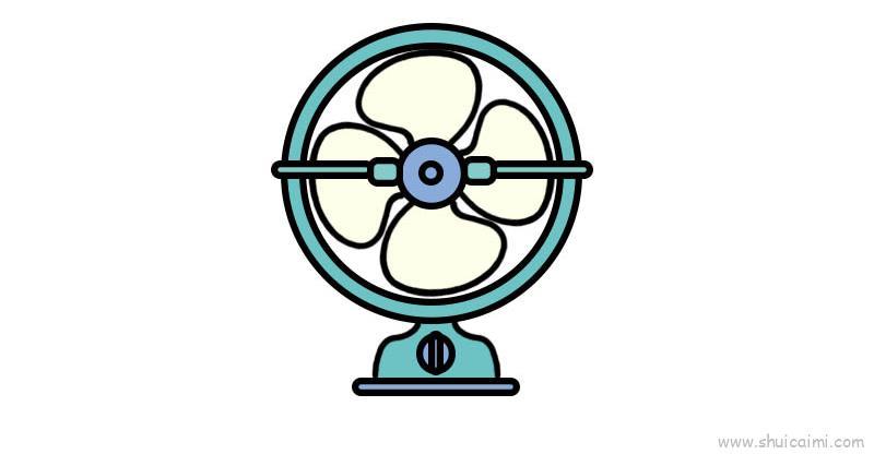 电风扇儿童画怎么画 电风扇简笔画步骤