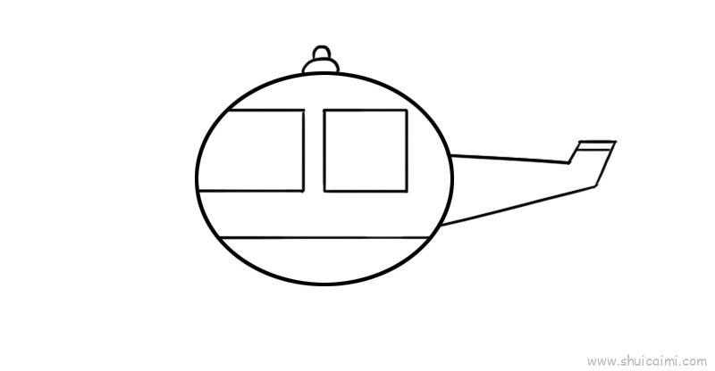 直升机儿童画怎么画 直升机简笔画图片