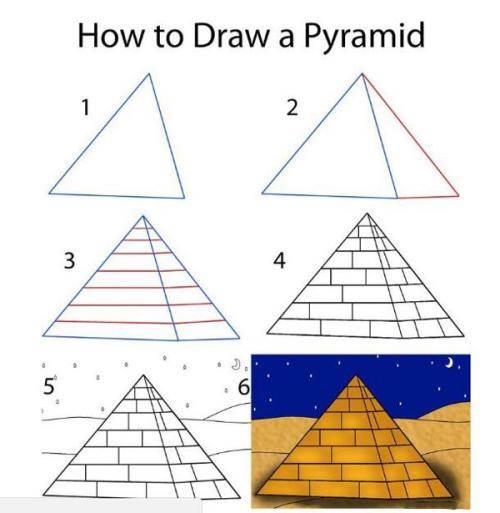 金字塔简笔画 金字塔简笔画图片大全彩色