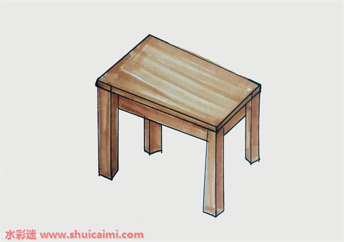 桌子怎么画 桌子简笔画步骤
