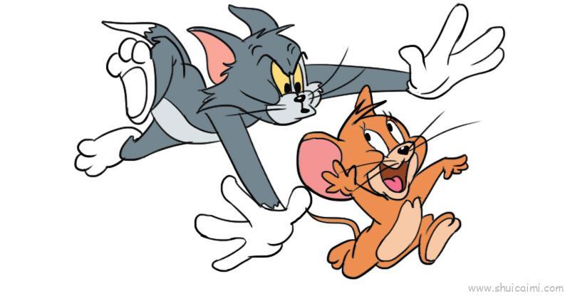 猫和老鼠儿童画怎么画 猫和老鼠简笔画画法