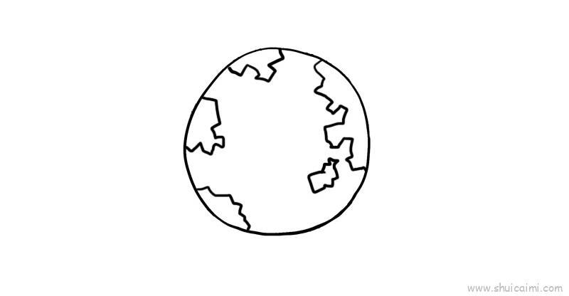 世界地球日儿童画怎么画 世界地球日简笔画顺序
