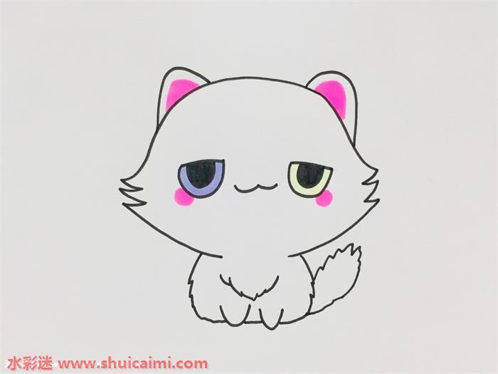 猫怎么画 猫简笔画简单彩色