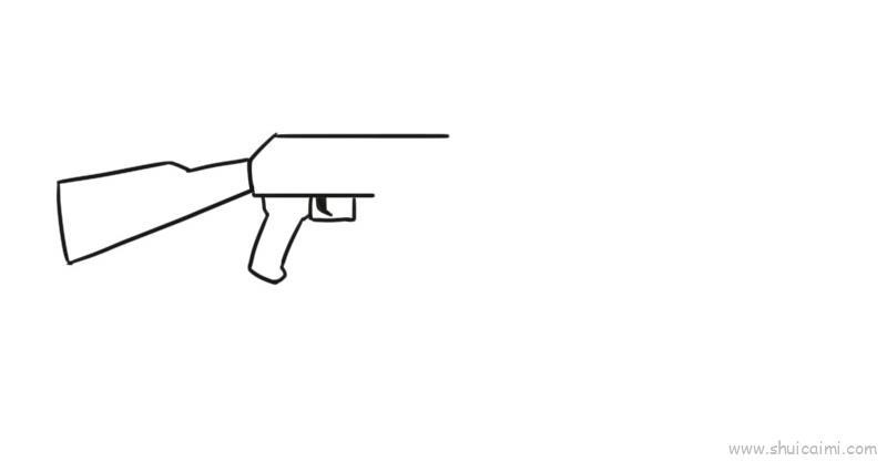 吃鸡枪儿童画怎么画 吃鸡枪简笔画简单又好看