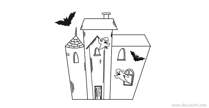 鬼屋儿童画怎么画 鬼屋简笔画简单又好看