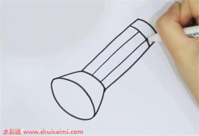 手电筒怎么画 手电筒简笔画图片带颜色