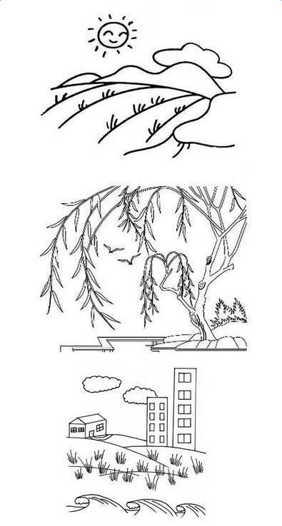 景物简笔画 景物简笔画图片大全