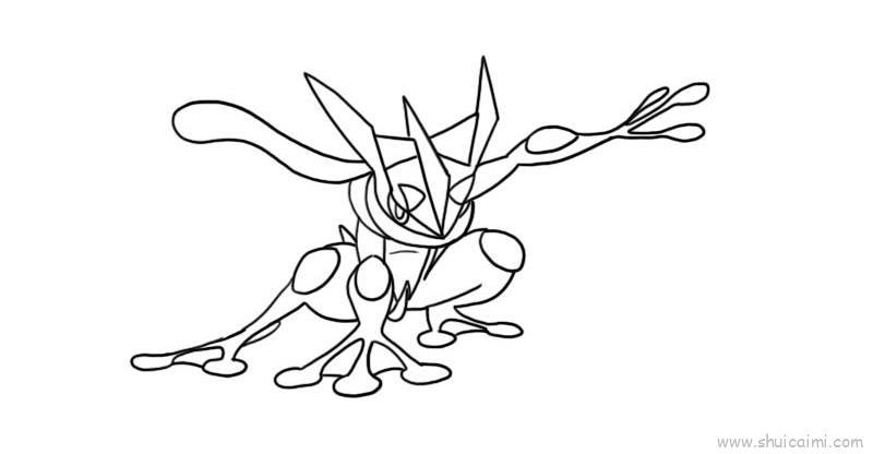 甲贺忍者蛙儿童画怎么画 甲贺忍者蛙简笔画画法