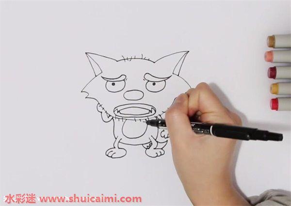 黄太狼怎么画 黄太狼简笔画画法
