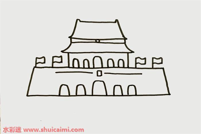 北京天安怎么画 天安简笔画简单又漂亮彩色