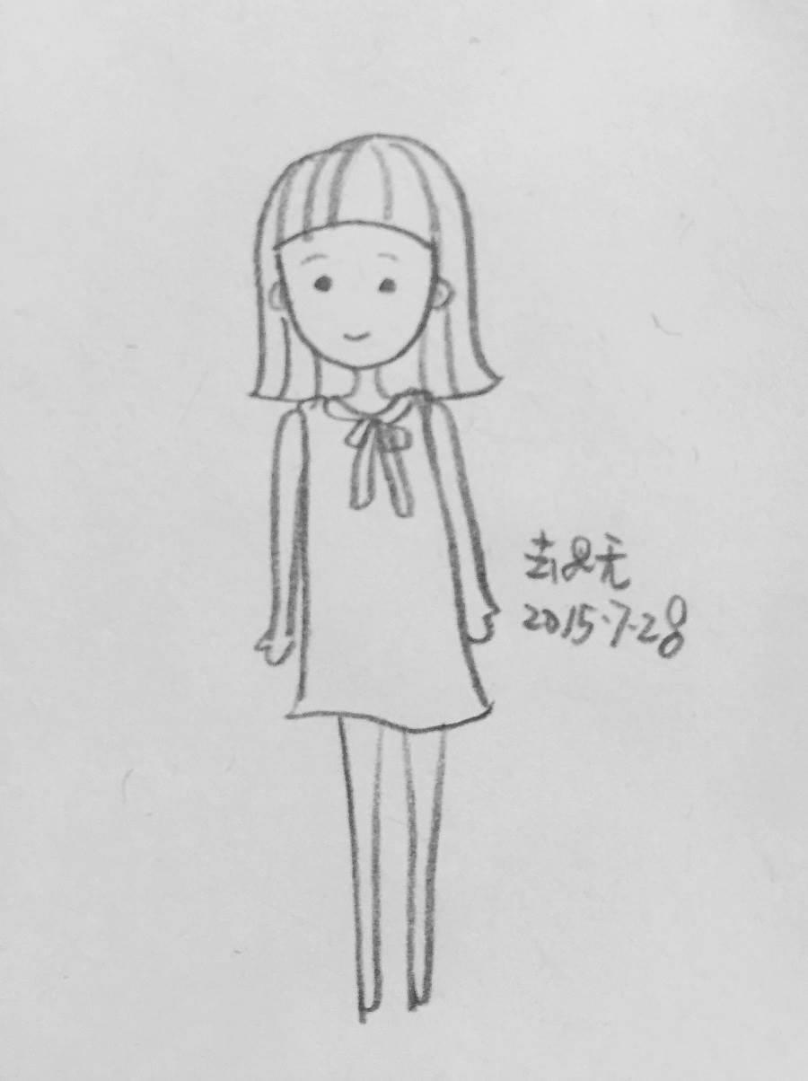 简笔画小人 简笔画小人可爱女生