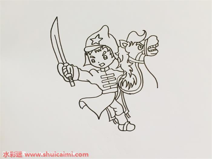 保尔柯察金怎么画 保尔柯察金简笔画图片大全带颜色