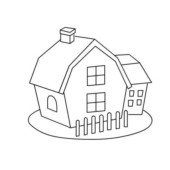 简笔画房子 简笔画房子图片带颜色