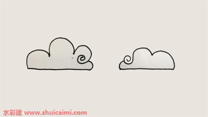 白云怎么画 白云简笔画彩色