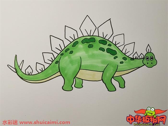 剑龙怎么画 剑龙简笔画简单又漂亮彩色
