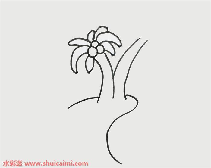 海怎么画?彩色沙滩大海简笔画步骤图解