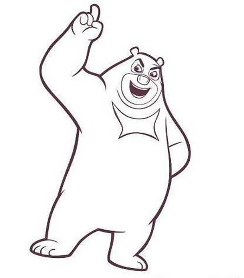 熊大简笔画图片 熊出没之熊大简笔画