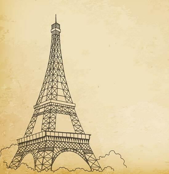 埃菲尔铁塔简笔画 埃菲尔铁塔简笔画彩色
