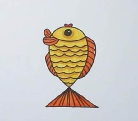 鲤鱼简笔画图片大全 鲤鱼简笔画图片大全彩色简单
