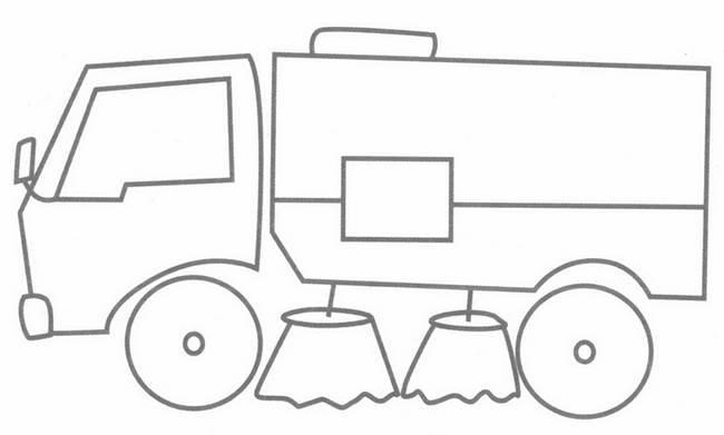 垃圾车简笔画 垃圾车简笔画彩色