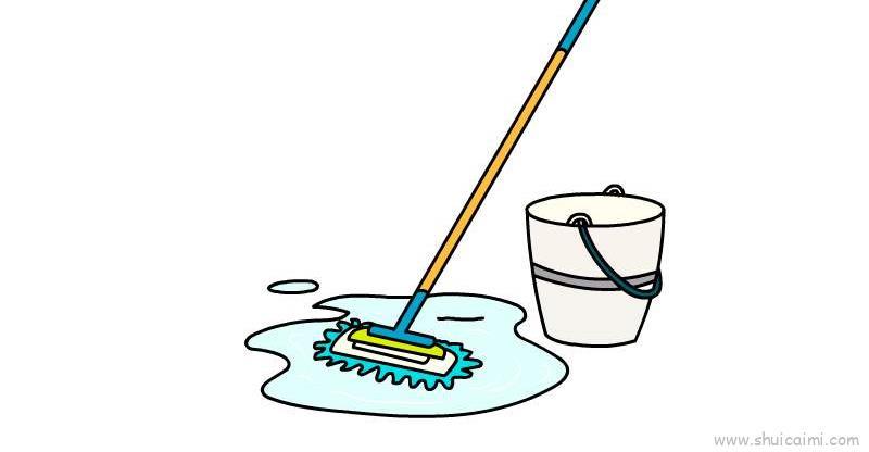 清洁工具儿童画怎么画 清洁工具简笔画简单