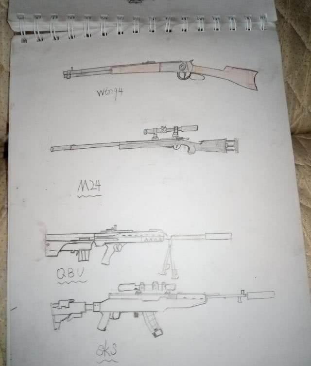 吃鸡枪简笔画图片大全 吃鸡枪简笔画图片大全可爱