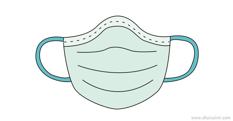 口罩图儿童画怎么画 口罩图简笔画步骤