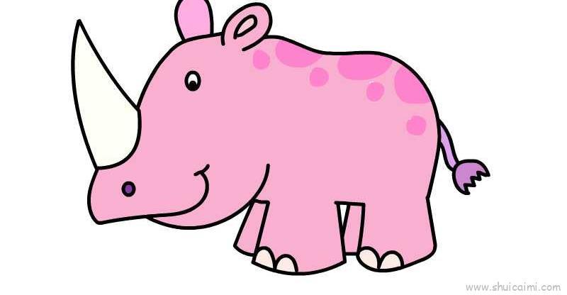 犀牛儿童画怎么画 犀牛简笔画图片大全