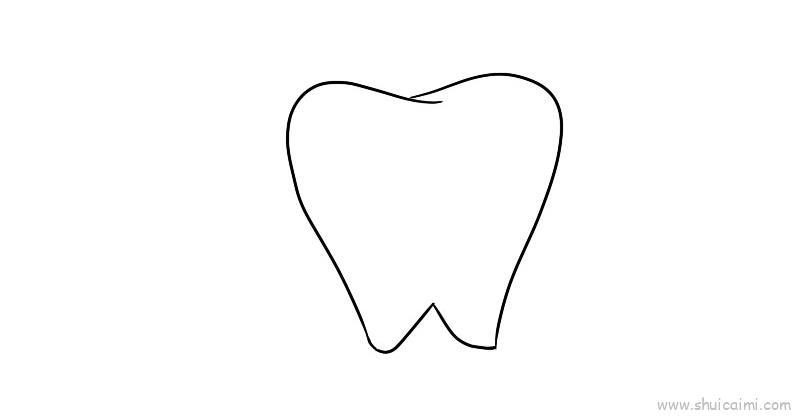 牙齿儿童画怎么画 牙齿简笔画图片大全