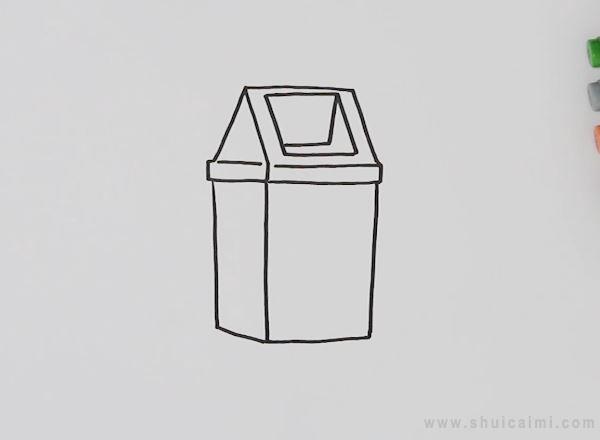 垃圾桶简笔画怎么画 垃圾桶简笔画步骤