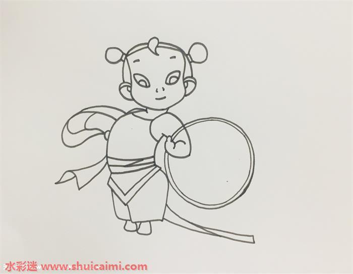 《哪吒传奇》小哪吒简笔画步骤,一步步教你怎么画