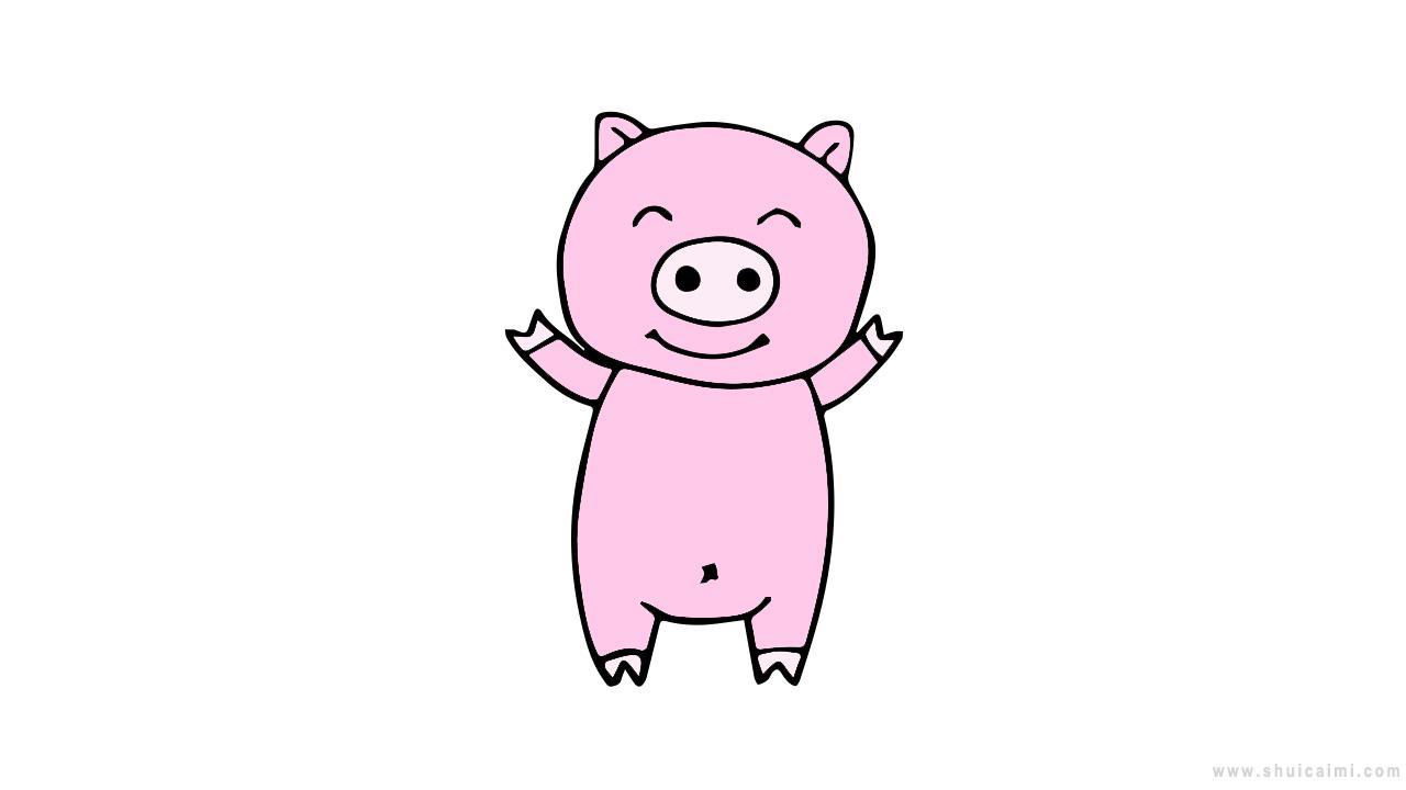 猪卡通简笔画怎么画 猪卡通简笔画图片
